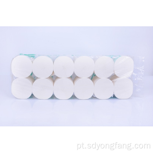 Papel higiênico branco macio de 4 camadas padrão